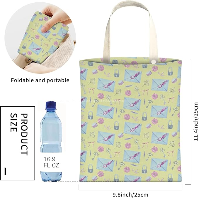 Cute Car Trash Can, Hanging Canvas Car Back Seat Organizer and Storage Bag, Funny Car Trash Bag for Travelling, Outdoor Cute Blue Envelope Pattern