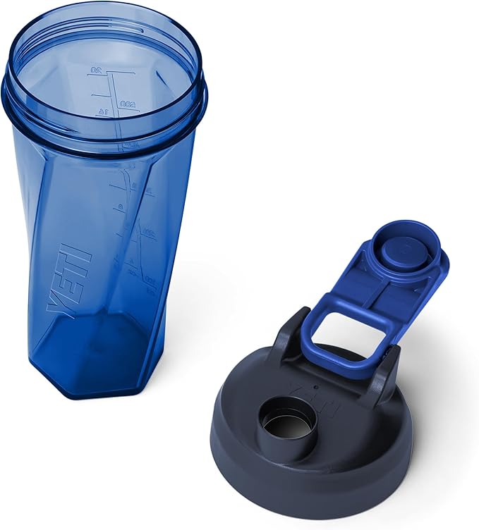 YETI Yonder Helimix Vortex Blender Shaker Bottle Holds up to 27oz | No Blending Ball or Whisk | USA Made | Portable Pre Workout Whey Protein Drink Shaker Cup | Dishwasher Safe, Royal Blue