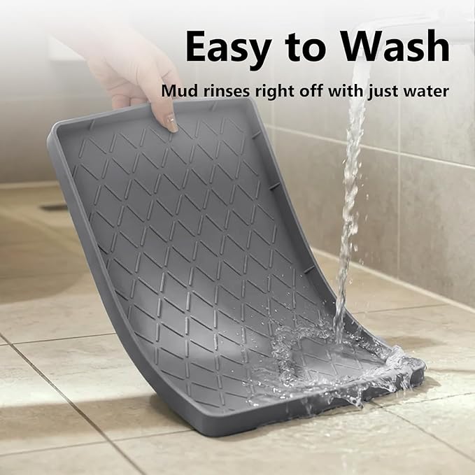 Mateeylife Under Sink Mats for Kitchen Waterproof 31"X22", Undersink Protectors，Silicone Mat Cabinet Liner, Under Sink Organizer for Bathroom and Kitchen，Boot Tray Pet Food Mat, Dark Grey