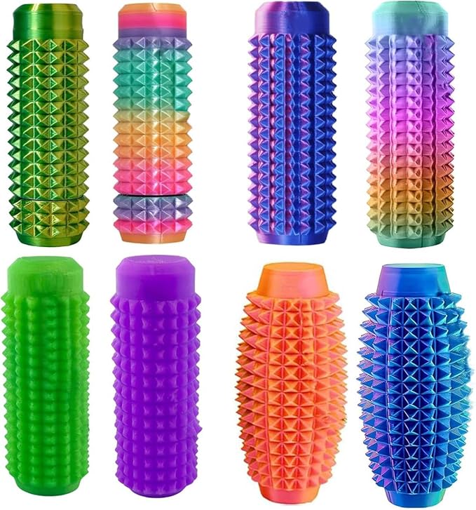 8PC Little Ouchies Fidget Toys Adults, Pain Stim Fidget Anxiety Relief Pain Stim Pocket Sensory Toys for Anxiety and Stress Reduction,Portable Travel Stress Relief Spiky Fidget Keychain (Style-2)