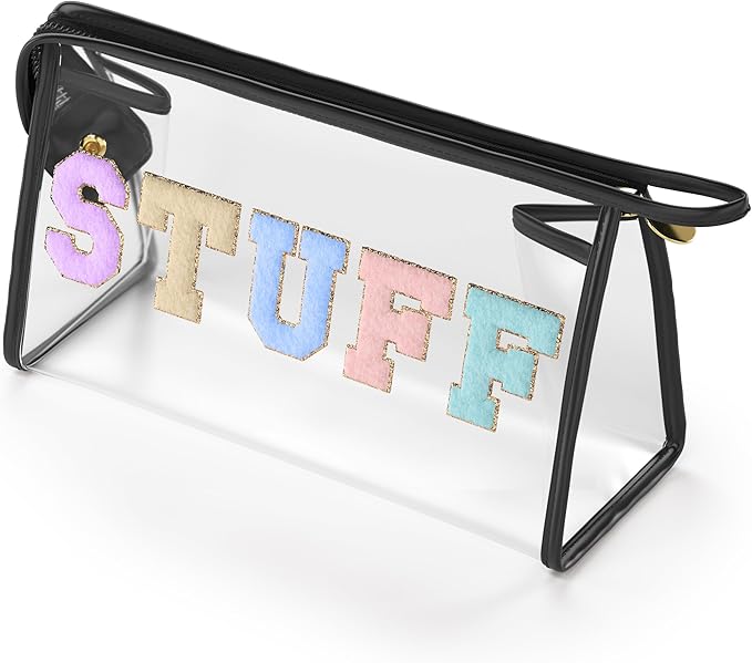 Embla Makeup and Lotion Bag - Waterproof Makeup and Sunscreen Pouch for Travel, Beach, Pool - Clear Zipper Pouch for Sunscreen and Cosmetics Storage, Durable Make Up Organizer for Beach Bag Essentials