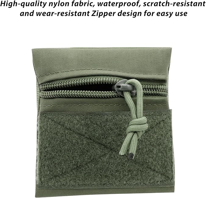 Qavctw Tactical Admin Pouch Bag with Hook and Loop Tool Storage Bag Snack Pouch Candy Bag Hanging Pouches Backpack Accessory Pouch
