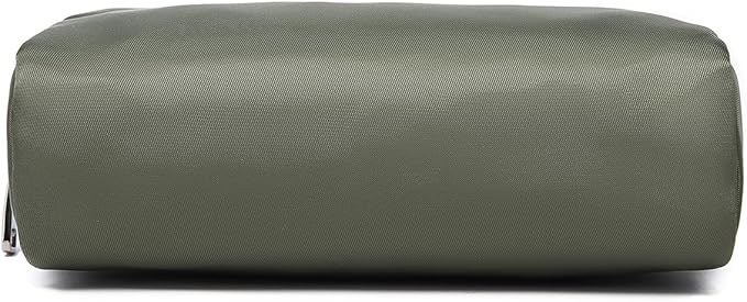 Waterproof Makeup Bag Large Capacity Women's Classic Black Wash Bag Adjustable Partition Wash Bag Brush and Cosmetic Carrying Bag… (Army Green)