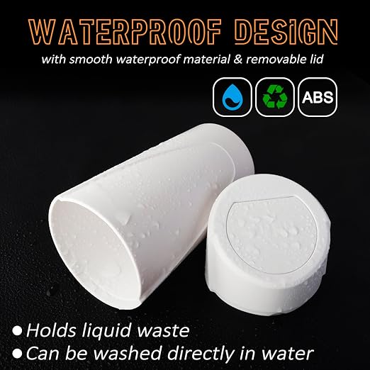 Car Trash Can with Lid, Leakproof Garbage Can with 40 Attached Trash Bags, Mini Essential Car Accessories for Interior for Car, Home, Office (White)