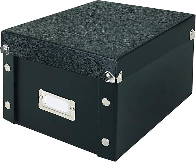 Snap-N-Store Index Card Holder Storage Box - Collapsible Organizer Box fits 1100 Flash Cards - Business, Recipe, or Note Card - 5 x 8, 1 Pack