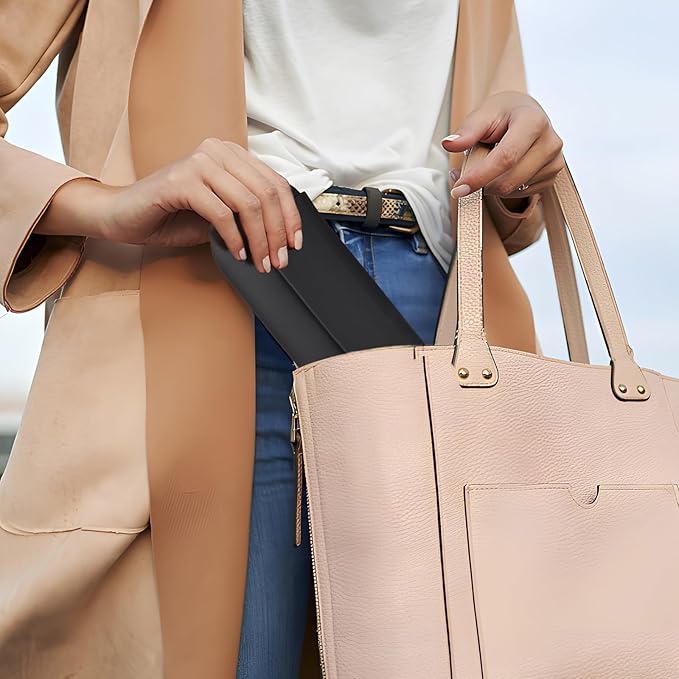 2 IN 1 Silicone Makeup Brush Holder with Beauty Make Up Sponge Holder Case：Soft Portable Cosmetic Face Brushes Holder with Upgrade Anti-Fall Out Magnetic Closure - Black