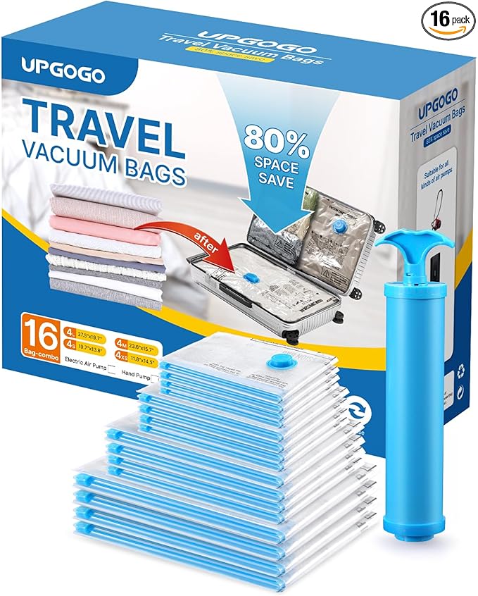 Vacuum Bags for Travel, Space Saver Vacuum Storage Combo (16 Pack)