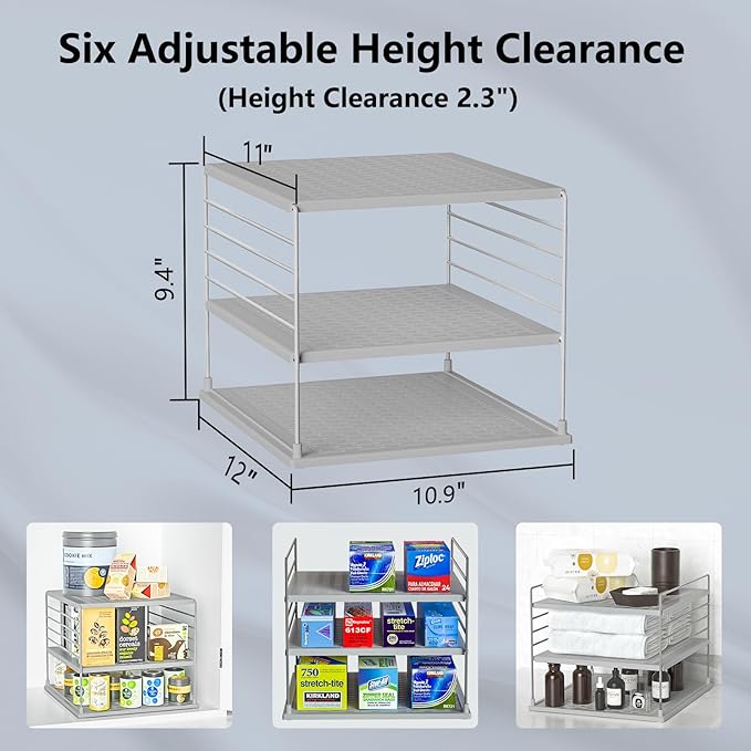 WANCHIY Upgraded Pantry Organizers and Storage - Divided Compartment Holder for Foil and Plastic Wrap Organizer - Kitchen Organizers and Storage for Aluminum Foil, Wraps, Box - Organization and Storage