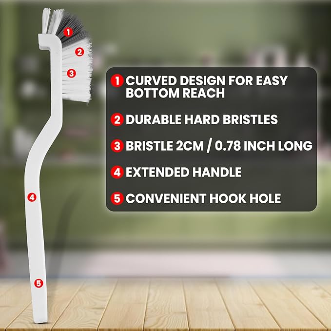 8 Pcs Crevice Cleaning Brush Set – Hard Bristle Cleaning Tools for Grout, Gaps & Narrow Spaces – Multi-Purpose Grout Brush, for Cleaning Bathroom, Shower, Window Tracks, Kitchen