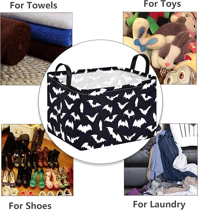 Halloween Storage Basket Pumpkin Ghost Gift Basket for Kids Foldable Toy Box Waterproof Organizer Bin Laundry Nursery Hamper for Home Office Dorm Closet Shelf