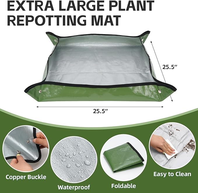 Succulent Tools Kit with Organizer Bag- 13Pcs Indoor Gardening Tools |Mini Succulent Hand Tools with Tote, Succulent Transplanting Supplies, Present for Gardeners Plant Care (Green)