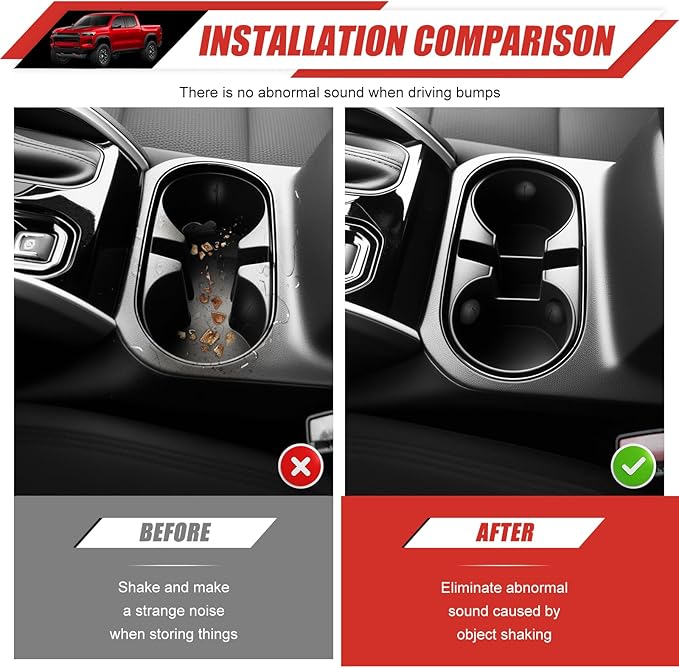 Cup Holder Coaster Fit for 2023-2025 Chevy Colorado Accessories Cup Holder Mat Pad Inserts Interior CupHolder Liner for 2024 Chevrolet Colorado(for Colorado)