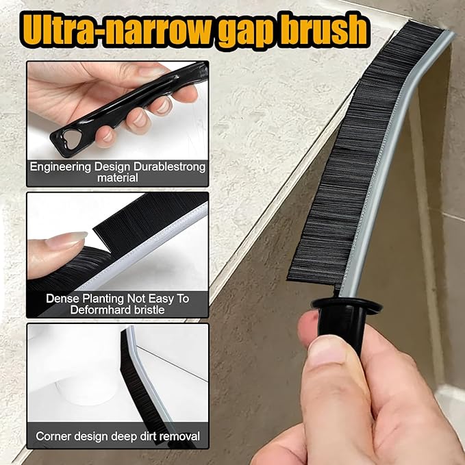 12pcs Crevice Cleaning Brush, Hard Bristle Scrub Brushes Tools, Straw Cleaner Brush for Sill, Tile Lines, Shutter, Corner, Sink Sippy Cup and Water Bottle