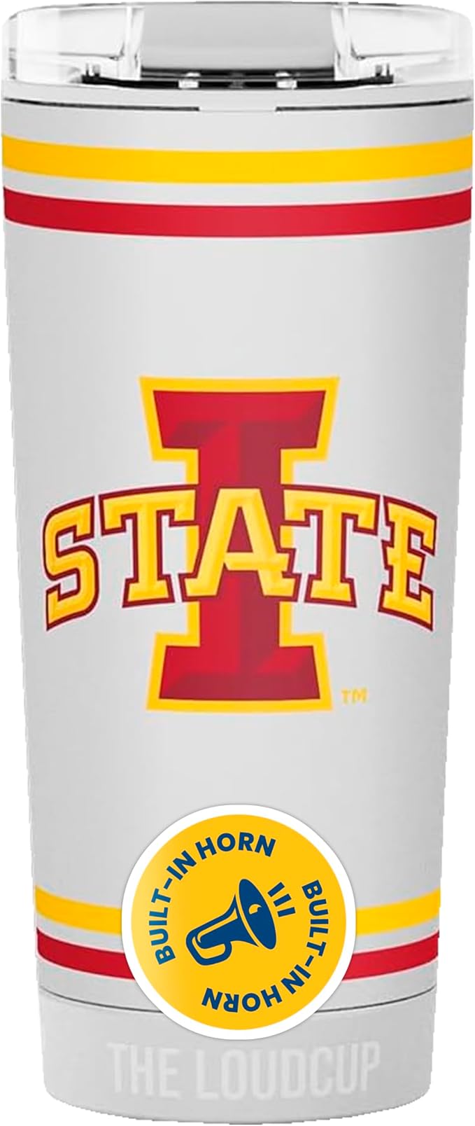The LoudCup Blow Horn Tumbler, Cheer & Sip 2-in-1 Reusable Water Bottle with Built-In Horn for Sports Games, Tailgates, Parties & Events, BPA-Free