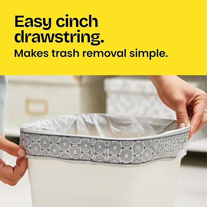 Glad Drawstring Trash Bags with Clorox, 4 Gal, Lemon Fresh Bleach, 80 Ct, 30 Pack (Package May Vary)