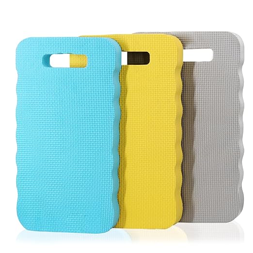 Garden Kneeling Pad 3pcs, Extra Wider 8.66", Kneeling Mat Waterproof with Bright Color Tone, Knee Pads for Gardening, Yoga, House Clean, Repair Work