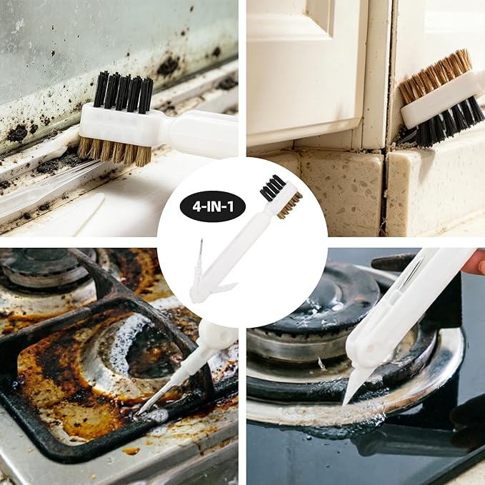 Window Cleaner Set, 10Pcs Window Door Tracks Groove Crevice Cleaning Brushes Tools for Sliding Glass Doors, Air Conditioner