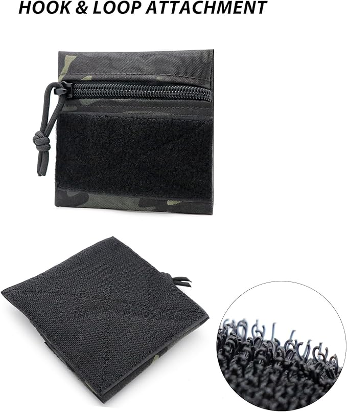 Qavctw Tactical Admin Pouch Bag with Hook and Loop Tool Storage Bag Snack Pouch Candy Bag Hanging Pouches Backpack Accessory Pouch