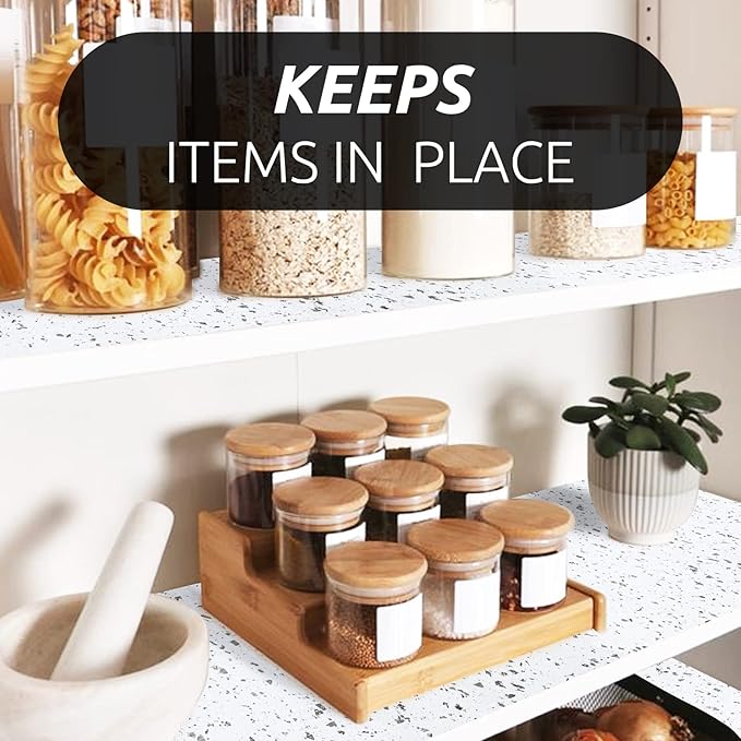 RAY STAR 12X120 Inch Shelf Liner for Kitchen Cabinets, Non-Adhesive Cabinet Liner Washable, PVC Drawer Liner for Dresser Non-Slip Bathroom (Floral)(4 Roll)