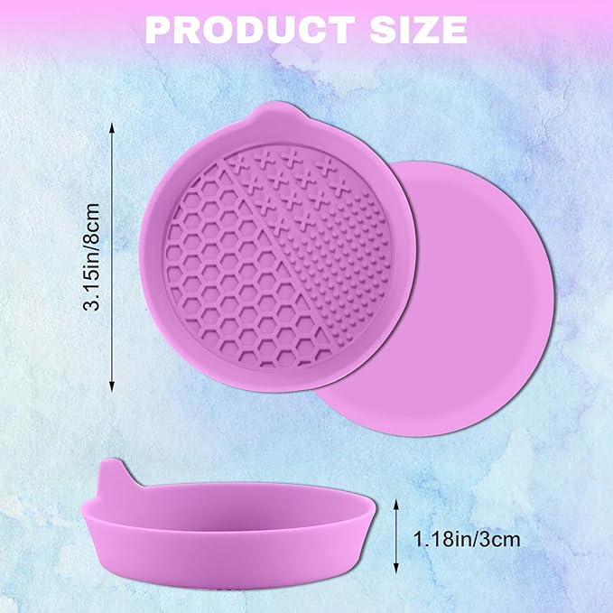4PCS Car Cup Holder Coaster, Silicone Non-Slip Vehicle Insert Water Bottle Mat, Universal Insulation Drink Cup Pad Decor for SUV/Sedan/Truck, Automotive Interior Accessories (Pink)