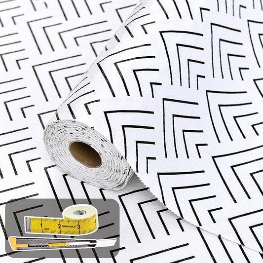 Shelf Liners Non Adhesive Pastel Floral & Bird Pattern - Thickened Non-Slip Easy to Clean Drawer Liner for Kitchen Cabinets, Tool Box, Refrigerator, with Knife & Tape Measure，17.3in x 354.3in.