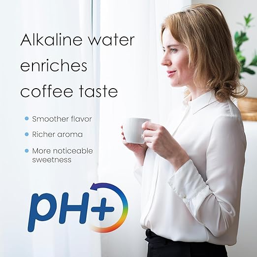 Waterdrop PT-07B-A Alkaline Water Filter Pitcher, 10-Cup, Healthy, Clean & Toxin-Free Mineralized Alkaline Water, Up to 100 Gallons, Improves Coffee Taste, Up to pH 9.5, BPA-Free, Blue