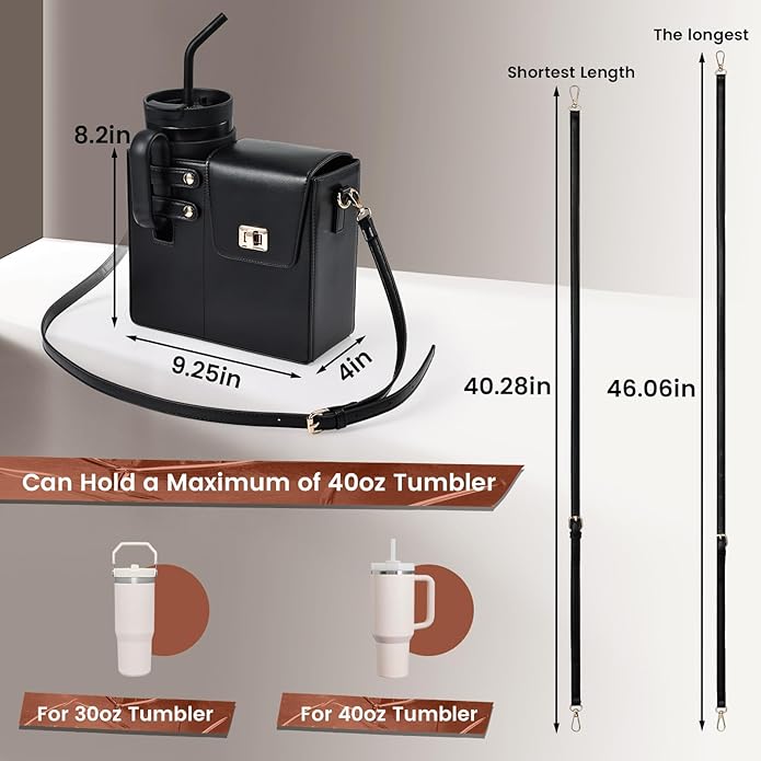 Outdoor Portable Crossbody Water Cup Purse Bag Water Bottle Carrier Bag with Phone Pocket Tumbler Carrier with Strap