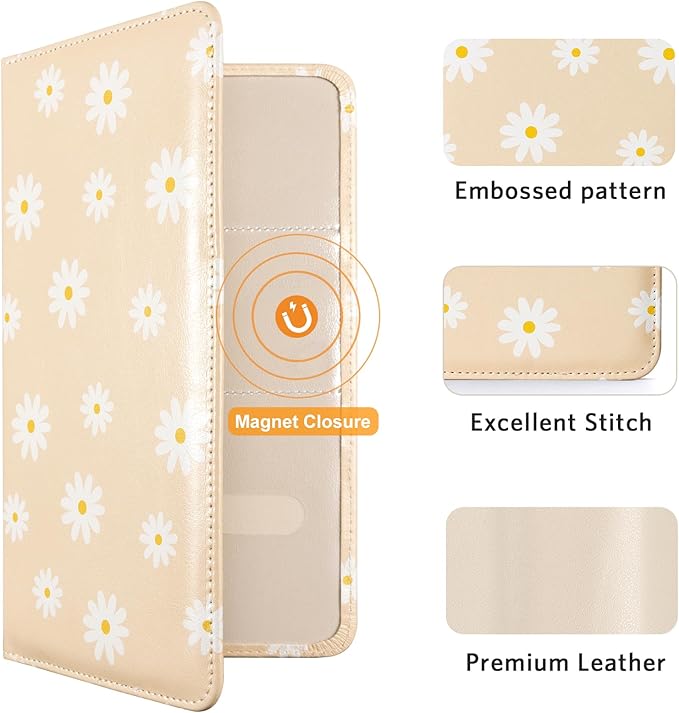 CoBak Car Registration and Insurance Holder - Vehicle Glove Box Car Organizer,Auto Truck Comparment Accessories Case with Magnetic Closure for Essential Document,Driver License,Cards