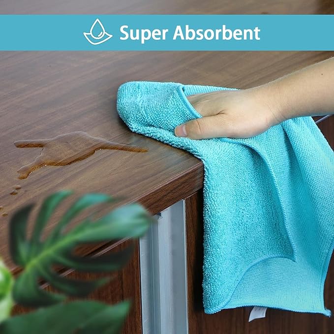 HOMEXCEL Microfiber Cleaning Cloth 600 Pack, Microfiber Towel for Cars, Lint Free, Scratch-Free, Highly Absorbent, and Cleaning Rags for House, Window and Glass, Cars, TV Screen 11.5 X11.5 inch