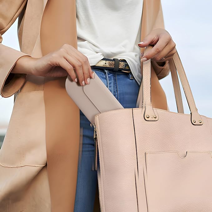 2 IN 1 Silicone Makeup Brush Holder with Beauty Make Up Sponge Holder Case：Soft Portable Cosmetic Face Brushes Holder with Upgrade Anti-Fall Out Magnetic Closure - Walnut