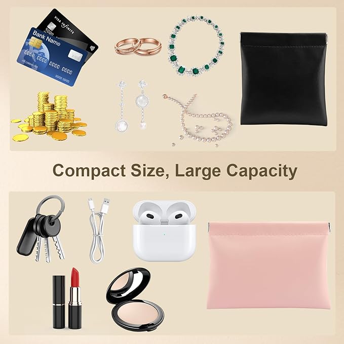 4 PCS Small Makeup Bag for Purse, Coin Purse for Women Lipstick Cosmetic Accessories Organizer, Mini Portable Cosmetic Bags, Small Travel Kit Storage Pouch (4 small), LQB-BF