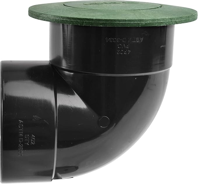 NDS 422G Pop-Up Drainage Emitter with Elbow fits 4-Inch Sewer and Drain Pipe,Works with Drainage Systems Including Catch Basins,Green,(Pack of 6)