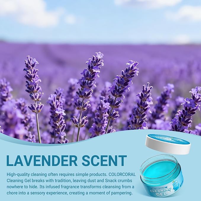 ColorCoral 4 Pack Car Cleaning Gel Reusable Auto Slime Cleaner Dust Cleansing Gels,Vehicle Interior Cleaning Care Putty,Keyboard Cleaner Goop for Car Vent, Corners, Crevices,Office Desktops Debris