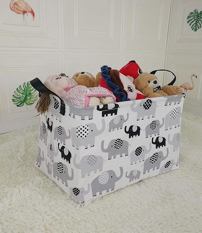 Rectangle Gift Shelf Nursery Storage Basket Laundry Hamper Storage Box and Bins for Home Clothes with Handles
