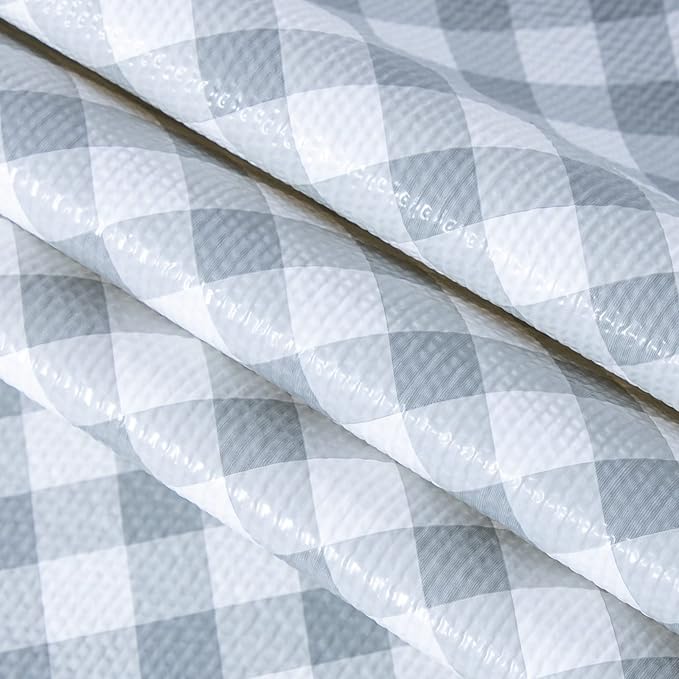 RAY STAR 18X96 Inch Shelf Liner for Kitchen Cabinets, Non-Adhesive Cabinet Liner Washable, PVC Drawer Liner for Dresser Non-Slip Bathroom (Plaid)(4 Roll)