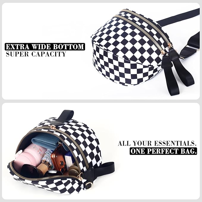 Bum Bag Crossbody Bag for Women | Spacious Bum Bags | Nylon Crossbody Fanny Packs | Purse Belt Purse for Travel Running, Fashion Holiday Gifts