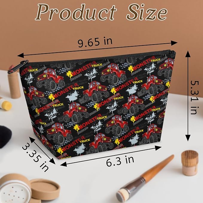 Truck Kids Toiletry Bag Travel Cosmetic Makeup Organizer Wash Shower Bags Over Night Bags Camping Shaving Kit Handbags for Boys Girls