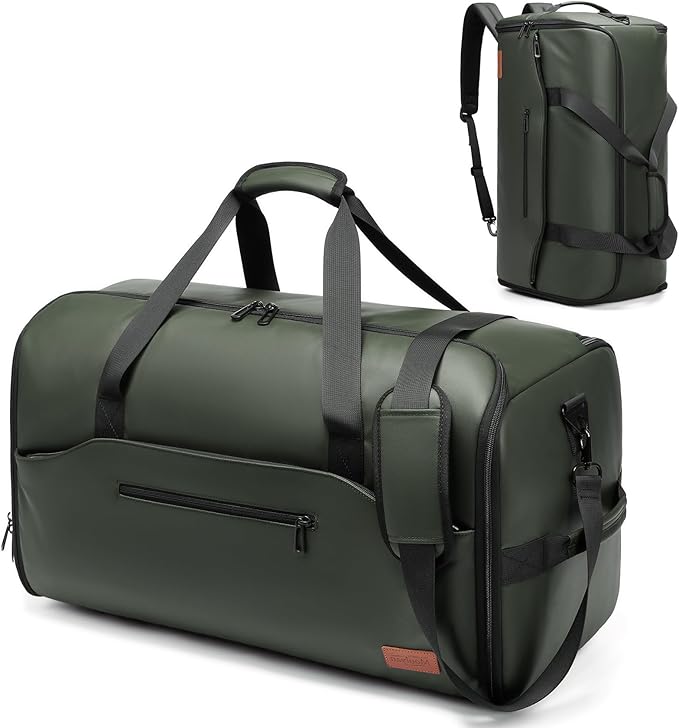 Garment Bags for Travel, 45L Carry-on Convertible Garment Duffle Bag for Men Women - 3-in-1 Hanging Suit Travel Bag with Shoulder Strap