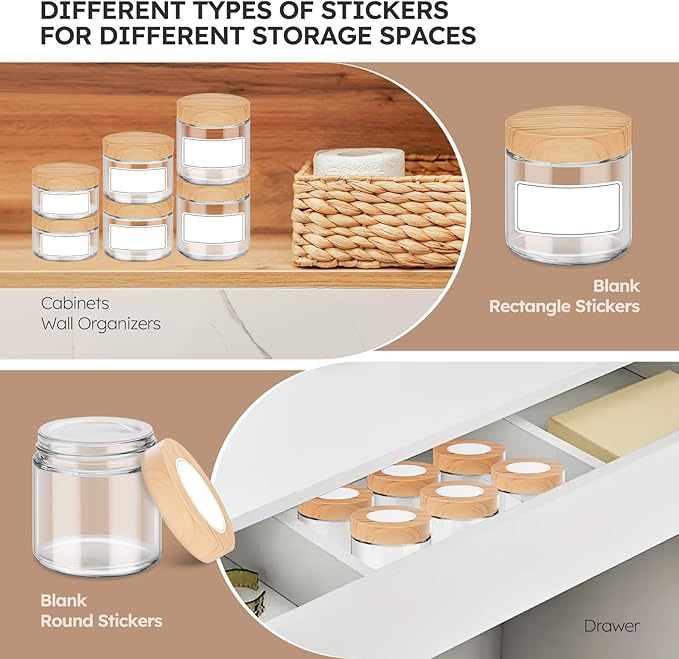 16 Pack Small Glass Jars with Lids, 4 oz Glass Containers with Plastic Woodgrain Lids & Inner Liners, Reusable Travel Containers for Creams, Makeup, Lotion, Cosmetic, Ointment