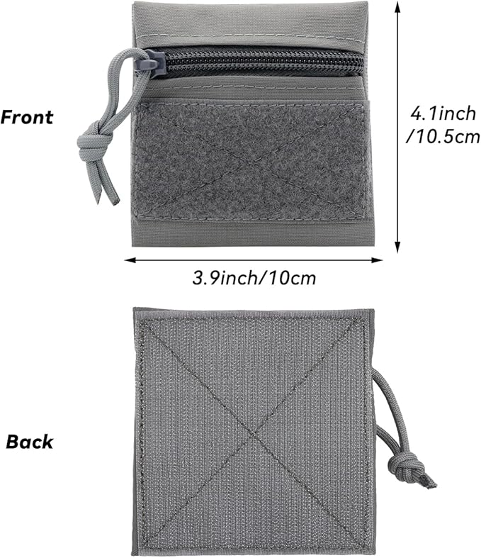 Qavctw Tactical Admin Pouch Bag with Hook and Loop Tool Storage Bag Snack Pouch Candy Bag Hanging Pouches Backpack Accessory Pouch
