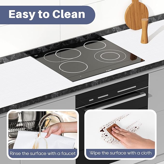 Drawer Liner, Shelf Liners for Kitchen Cabinet Waterproof & Oil-Proof Cupboard Liner Non-Slip Drawer Mat PVC Material Non Adhesive Kitchen Liner for Countertop White 23.6 x 78.7 Inches