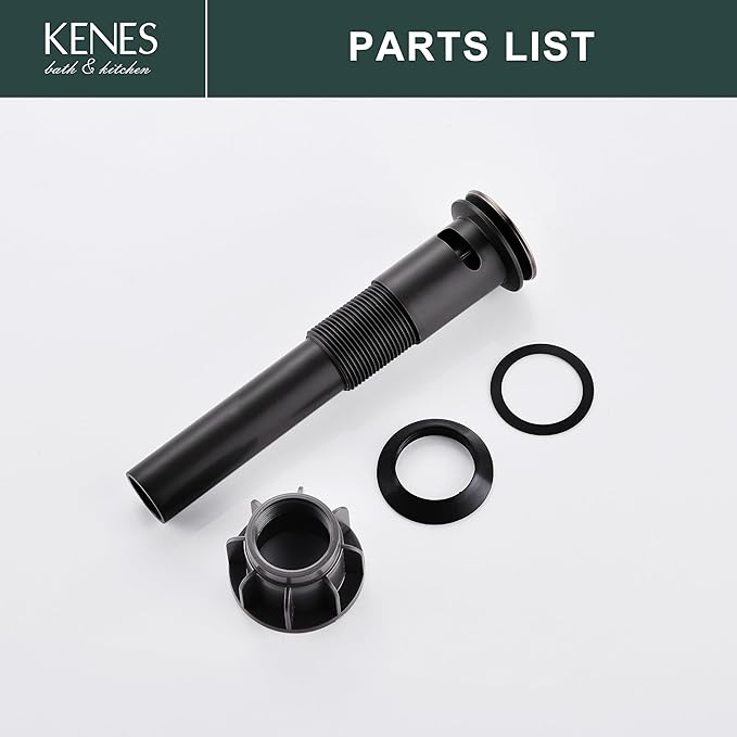 KENES Bathroom Sink Drain Stopper Pop up Sink Drain with Overflow, Brushed Nickel Lavatory Bathroom Vanity Sink Drain Assembly, Built-in Anti-Clogging Strainer