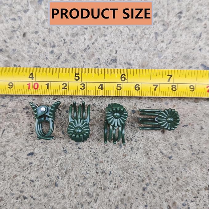 100Pcs Small - Middle Plant Clip,Daisy Garden Flower Plant Clip,for Orchids Vine Clip Support Stem Vine Upright Growth (Green)