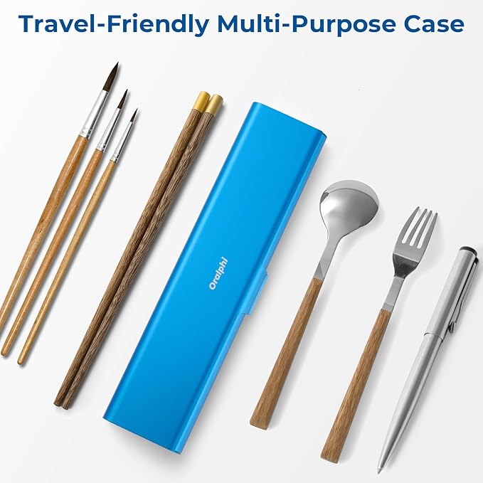 Wider Aluminum Toothbrush Travel Case, Portable Travel Toothbrush Holder, Durable Manual Toothbrush Box Container for Traveling, Bathroom, Camping, Business Trip, Blue