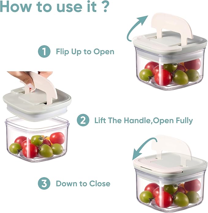 CAROTE Airtight Food Storage Containers with One-Touch Snap Lids, 20 PCS BPA-Free Plastic Food Storage Set for Kitchen and Pantry Organization/Lunch Meal Prep/Leftovers (Sage Green/Grey)