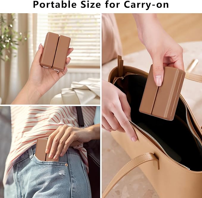 FYY Daily Pill Organizer,2 Pcs 7 Compartments Portable Pill Case Travel Pill Organizer,[Folding Design] Pill Box for Purse Pocket to Hold Vitamins,Cod Liver Oil,Supplements and Medication-Brown