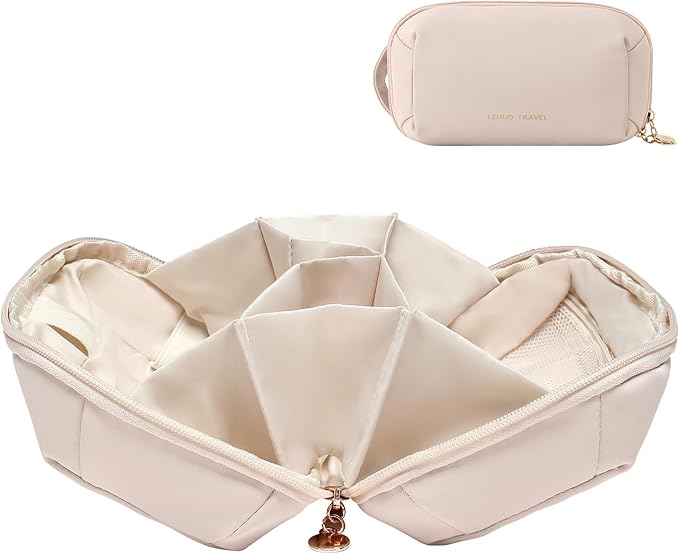 RIGHT AWAY Tech Pouch Electronics Organizer Travel Case, Cord Organizer Bag Cable Accessories Carry Storage for Essentials,Charger, Phone, Earphone,Flash Drive,Pink