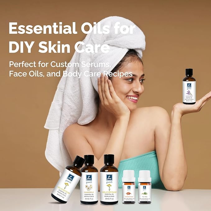 Chamomile Essential Oil 10ml – 100% Pure Natural Roman Chamomile Oil for Skin, Hair, Diffuser