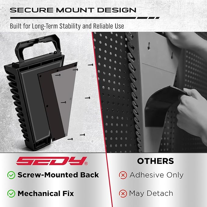 2-Piece Magnetic Wrench Organizer, 24-Slot Wrenches Holder Set with Lock Cover Metric 6–18mm & SAE 1/4-3/4", Wrench Rack Tool Trays with Carrying Handle for Wall Mount Toolbox Drawer Storage