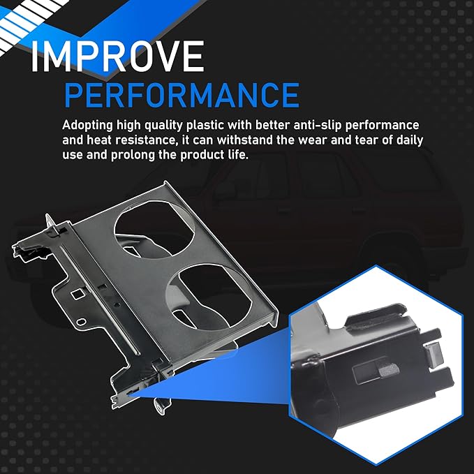 Instrument Panel Center Cup Holder Compatible with 1989-1995 Toyota 4runner Hilux Pickup Dash Mounted Dual Pull Out Replaces 55620-89103 55620 89103 5562089103